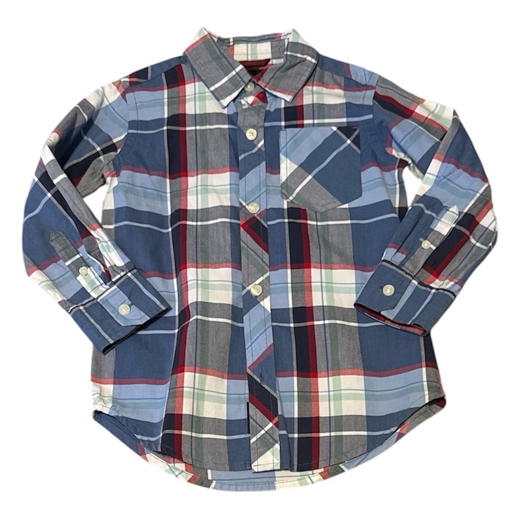 GAP Kids Multicolor Plaid Button-Down Shirt